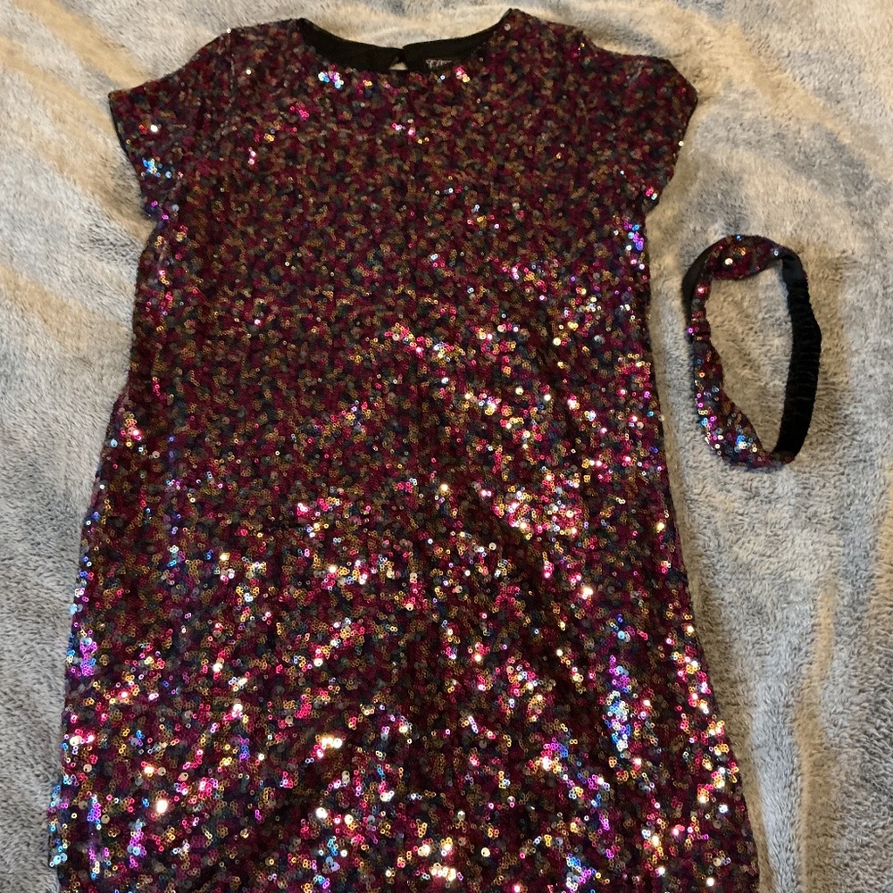 Rainbow sequin dress